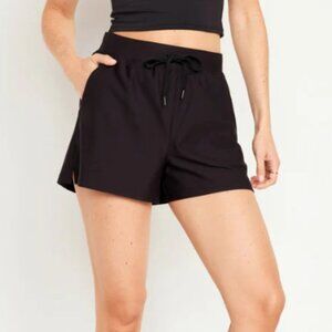 Old Navy High-Waisted PowerSoft Shorts Black Jack S